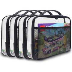 Holay PVC zippered blocks set main view with clear contents.