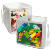 Holay two-pack storage boxes with transparent lid for easy at-a-glance organization