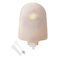 Hollister 8485 Premier pouch shows anti-reflux valve to minimize backflow.