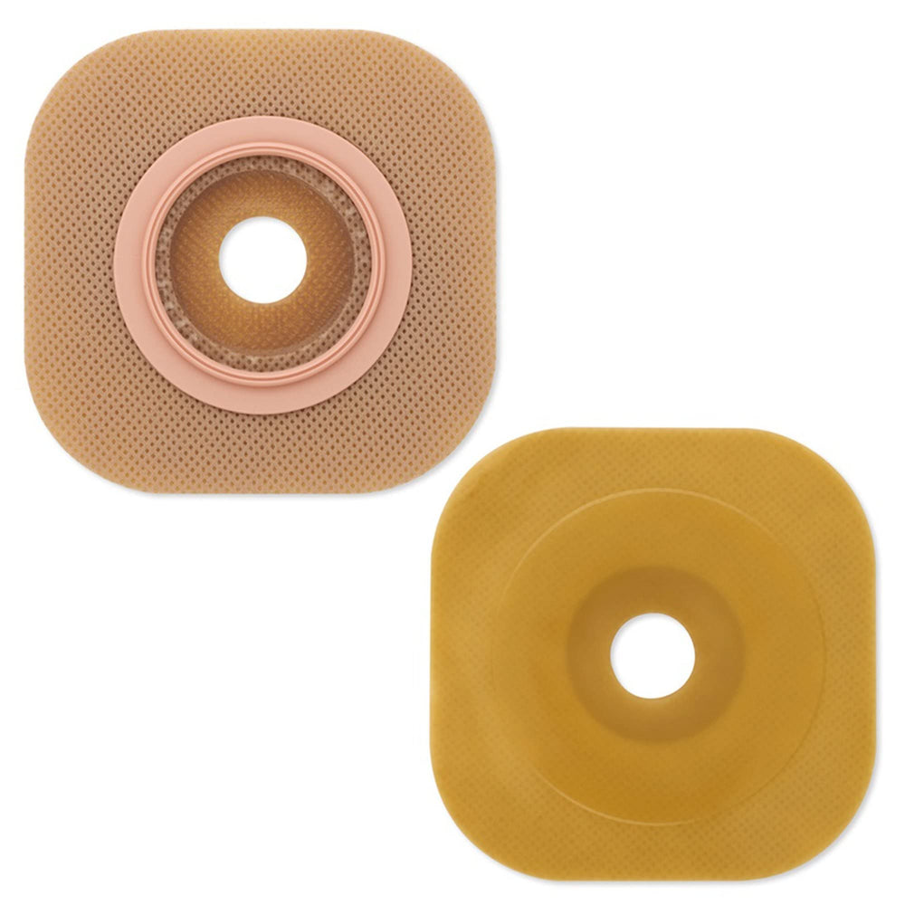 Hollister FlexWear 57mm flange close-up showing secure, skin-friendly fit.