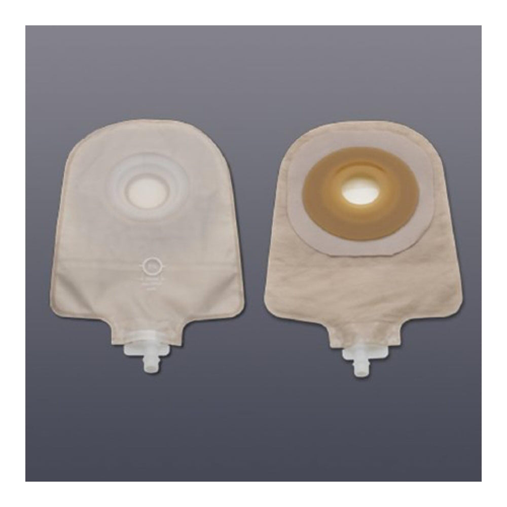 Hollister Premier urostomy pouch with bottom tap for easy drainage and bedside collector compatibility.