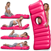 HOLO original inflatable pregnancy pillow with hole view for tummy sleep comfort.
