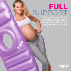 HOLO material close-up highlights safe, odorless PVC for durable comfort.