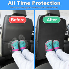 Homakover kick mats made of durable nylon, waterproof back seat protection