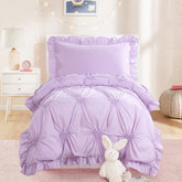 HOMBYS purple princess toddler comforter offers cozy warmth for bedtime.