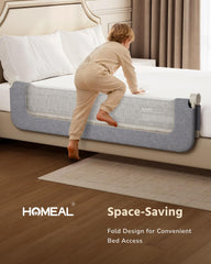HOMEAL bed rail with 3-bar stability structure