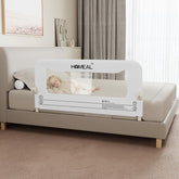HOMEAL bed rail for toddlers in 47in provides sturdy support for safe night sleep