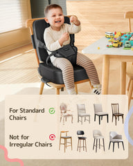 HOMEAL booster seat-removable-cover allows thorough cleaning between uses.