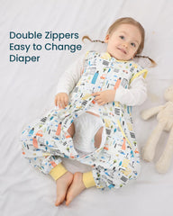 HOMEAL Sleeveless cotton sleep sack keeps toddlers cool and cozy.