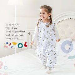 HOMEAL sleeveless sleep sack is breathable and frees shoulders for movement.