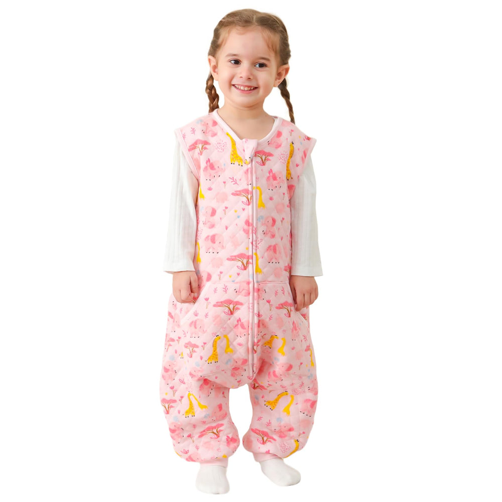 HOMEAL Toddler Sleeping Sack with legs provides warm coverage for bedtime and safe diaper changes