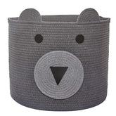 Homearda foldable rope bin with bear design for playful nursery organization