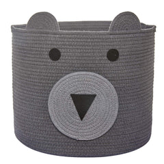 Homearda foldable rope bin with bear design for playful nursery organization