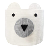 Homearda foldable woven laundry basket with bear design for easy toy storage.