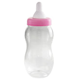 Homeford jumbo plastic baby milk bottle coin bank in light pink, ideal as a playful centerpiece.