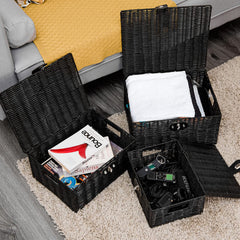Homepeaz medium basket with woven texture for stylish toy storage in kids rooms.