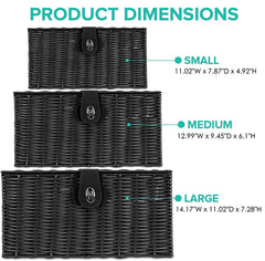 Homepeaz small basket tidy cosmetics or toiletries on bathroom shelves.