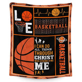 Homexzdiy basketball blanket pattern closeup adds cozy sports vibes.