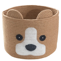 HomeyPine large dog shaped basket with twin handles for easy carrying.
