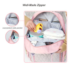 Homfu diaper bag backpack with changing pad for easy on the go changes