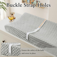 Homiest changing pad cover white-beige provides a cozy, breathable surface