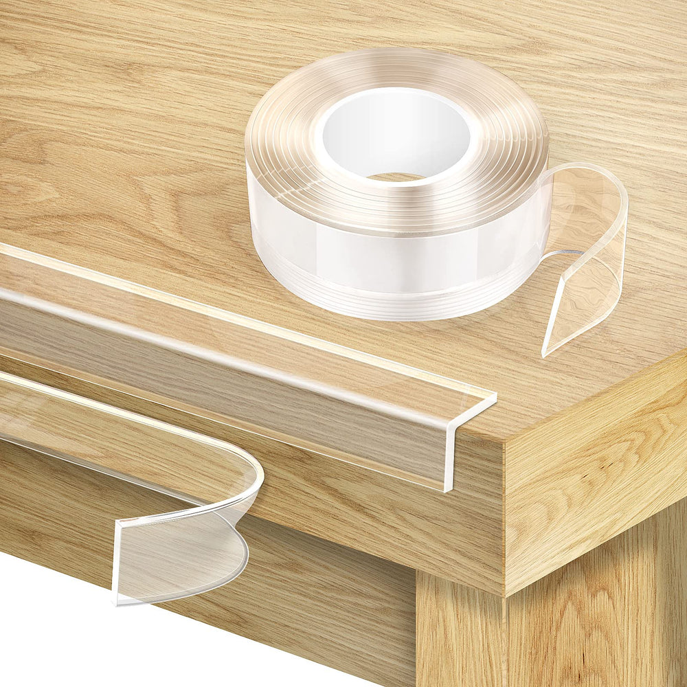 HOMREALM corner protectors with a soft-edge closeup for safer furniture corners.