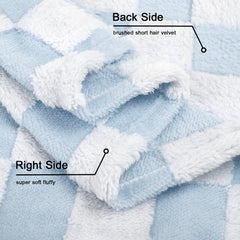 HOMRITAR checkerboard blanket used as swaddle and play mat