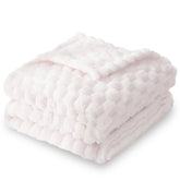 HOMRITAR flannel fleece baby blanket with 3D jacquard turtle pattern for cozy warmth.