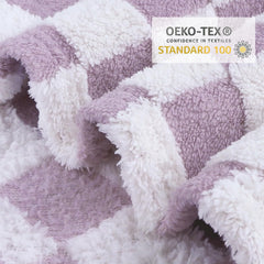 HOMRITAR soft fleece material closeup shows plush texture for year-round comfort.