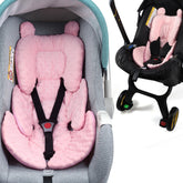 Honeau 3in1 reversible head body support pink provides comfortable newborn support in car seats.