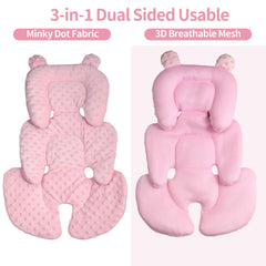 Honeau Minnky dot front side pink shows soft texture for cozy snuggles.
