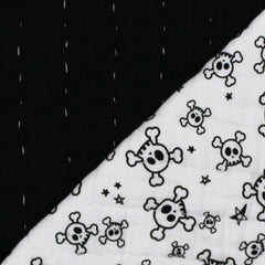 HonestBaby blanket on tummy-time mat illustrating ample 35x35 inches for play