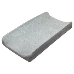 HonestBaby changing pad cover gray heather with a snug fit for standard pads.