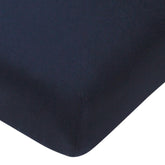 HonestBaby lavender crib sheet closeup shows soft organic cotton weave for sensitive skin