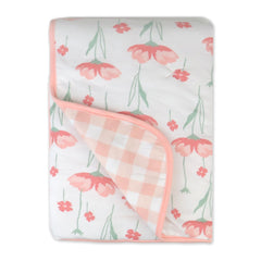 HonestBaby reversible blanket with print side for tummy time and snuggles