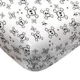 HonestBaby Rose Blossom fitted crib sheet closeup, breathable organic cotton texture.