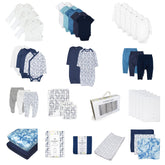 HonestBaby World watercolor gift set packaging shows a complete organic newborn essentials collection for new parents.