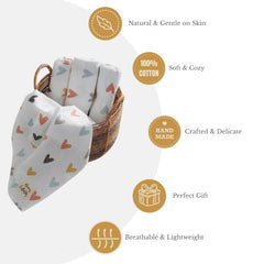 Honey Lullabies muslin blanket breathable cotton weave for all-season use
