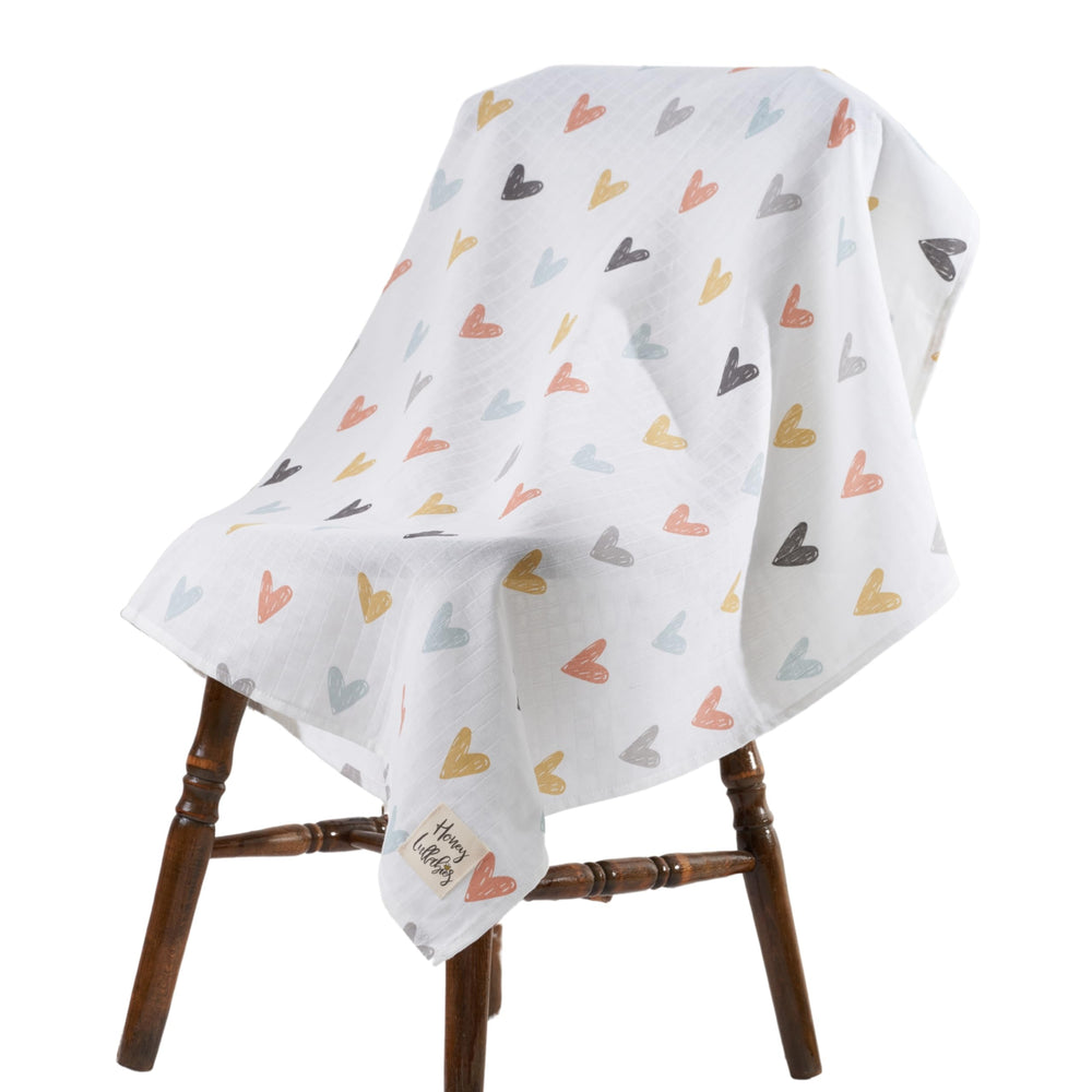 Honey Lullabies muslin blanket soft touch closeup for baby comfort