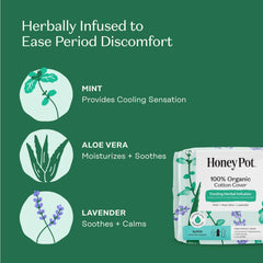 The Honey Pot Organic Cotton cover pad emphasizes softness and skin-friendly comfort.