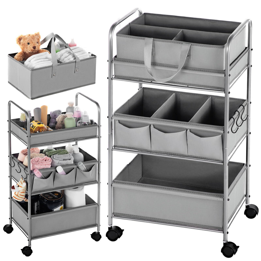 Honeydak diaper caddy top basket for grab-and-go changes