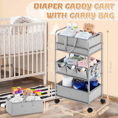 Honeydak middle tier with removable divider for bottles and wipes