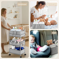 Honeydak rolling cart with four lockable wheels for easy movement