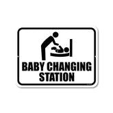 Honey Dew Gifts HDG-1158 restroom sign marks the baby changing station clearly, improving wayfinding.