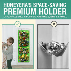 Honeyera breathable mesh pockets keep plush toys clean and easy to grab.