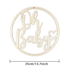 Hongma wall backdrop sign enhances nursery décor and memories.