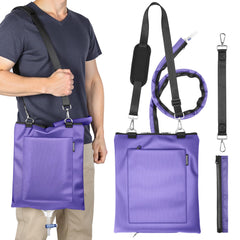 HOOMTREE urinary drainage bag holder with privacy cover and zipper access for discreet catheter management.