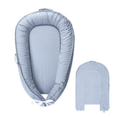 Hooyax Baby Lounger Cover blue soft-cotton closeup, gentle skin contact.