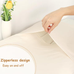 Hooyax lounger cover demonstrating easy envelope closure for quick install