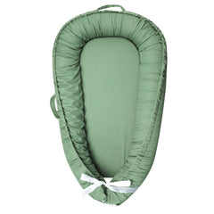 Hooyax baby lounger cover in green offers soft cotton comfort for newborns.